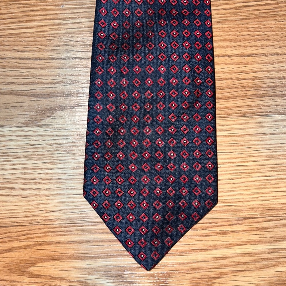 Christian Dior Monsieur silk navy‎ & burgundy Necktie